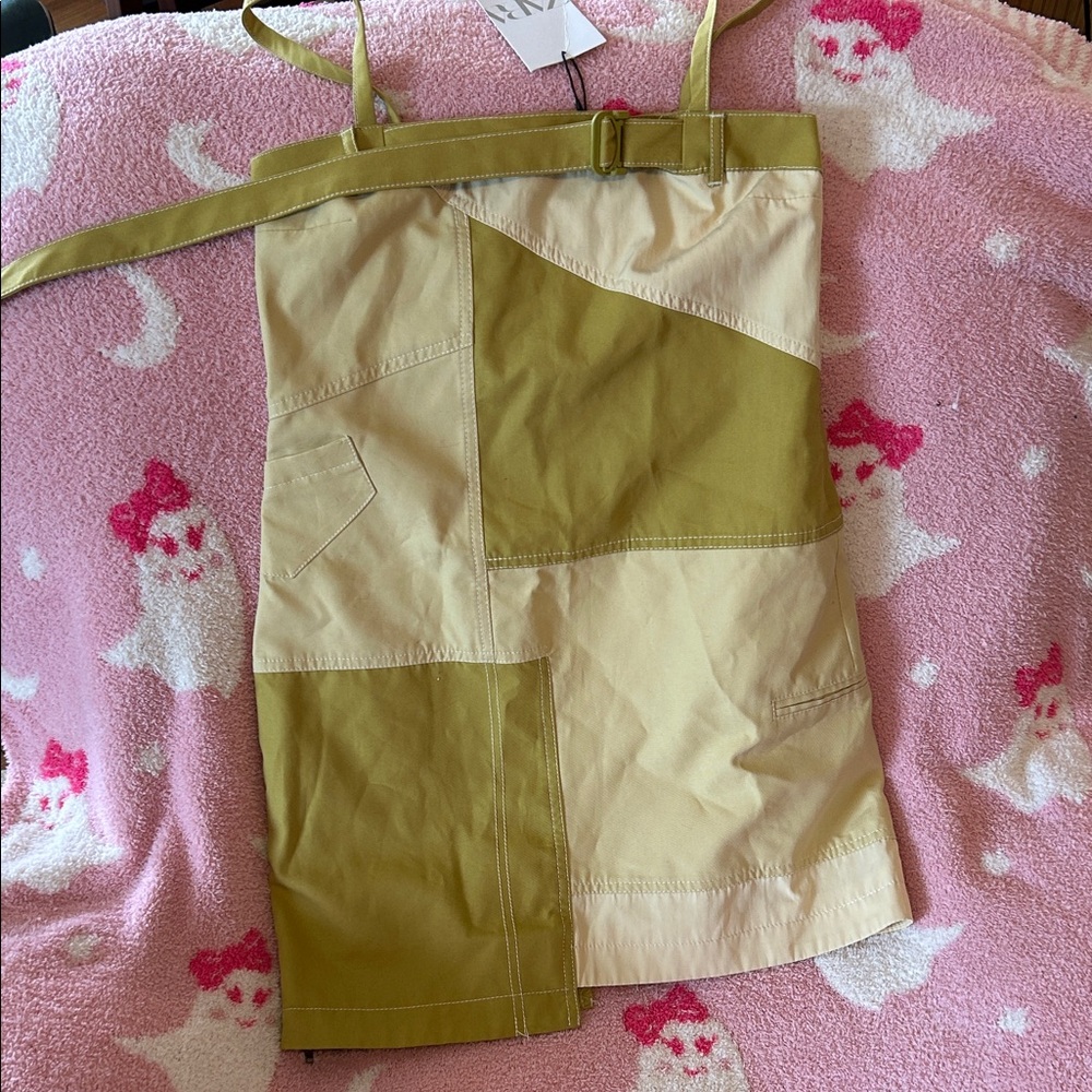 Zara Canvas Patchwork mini dress. Never worn, NWT